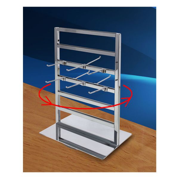 I1-11. 2-WAY SPINNING JEWELRY DISPLAY TOWER - CHROME