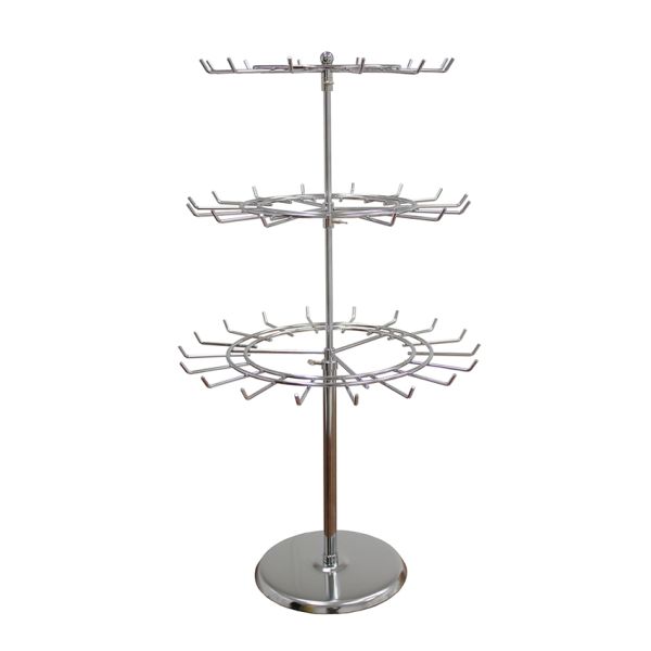 I2-14. 3-TIER REVOLVING COUNTER TOP RACK - CHROME