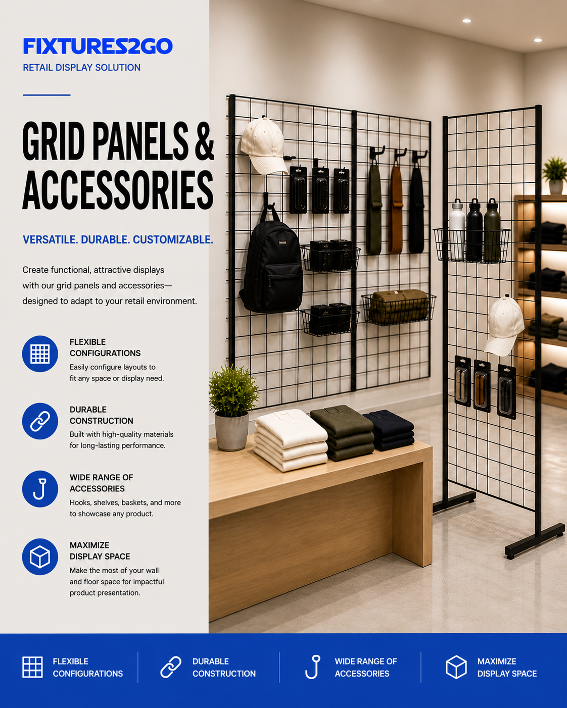 Retail Gridwall Panels & Accessories
