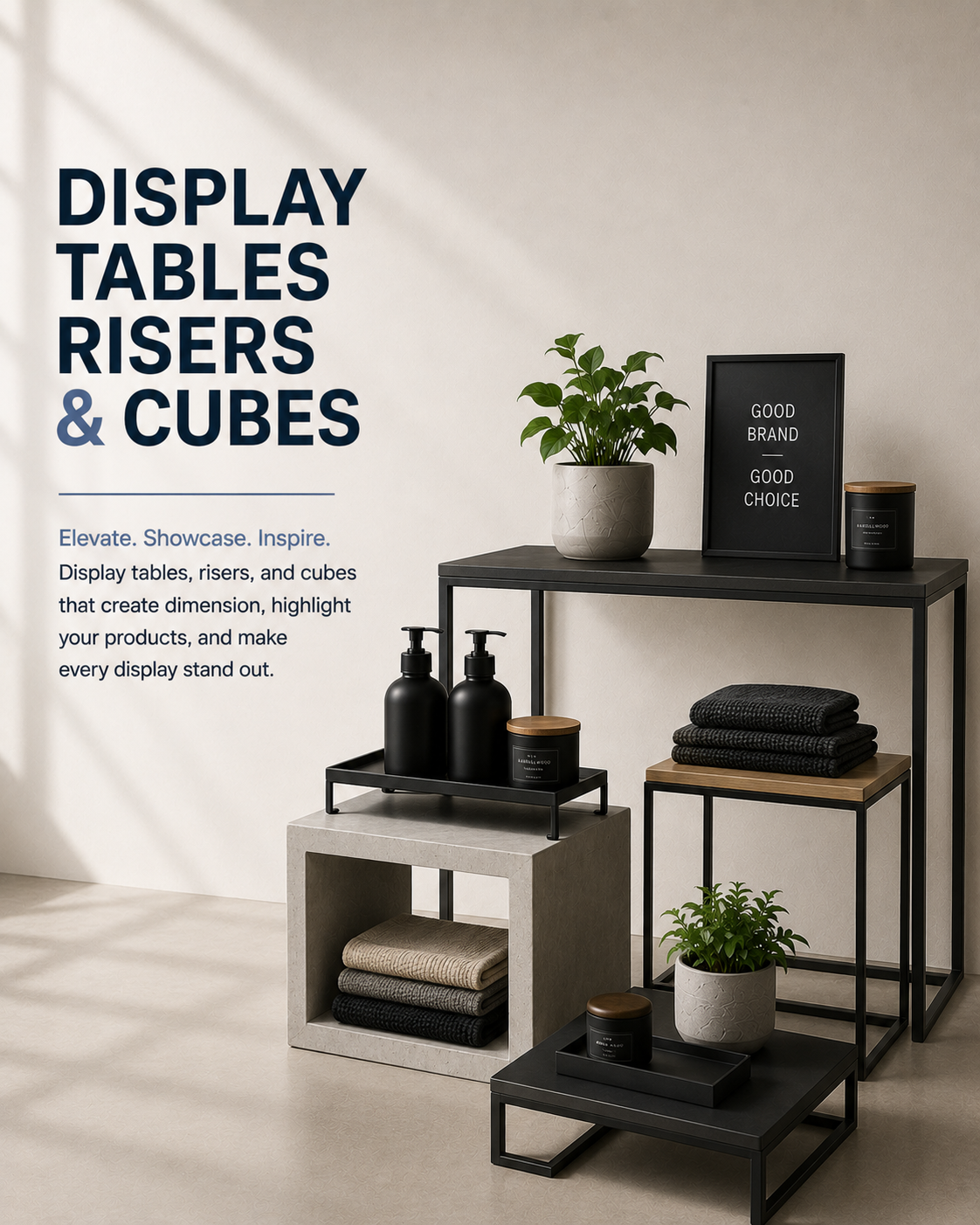 Display Tables Risers & Cubs