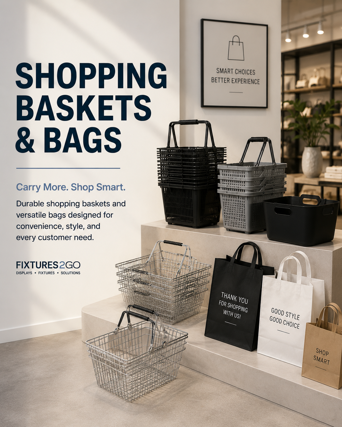 Shopping Baskets & Bags