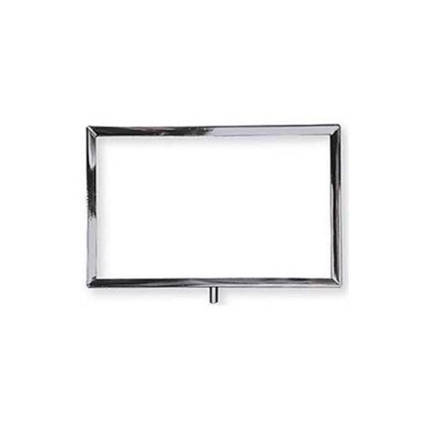 E1-13. Chrome Metal-Framed Top-Load Sign Holders – Multiple Sizes