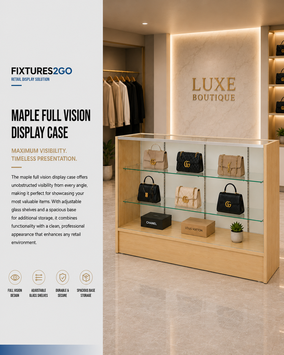 F3-5. MAPLE FULL VISION DISPLAY CASE
