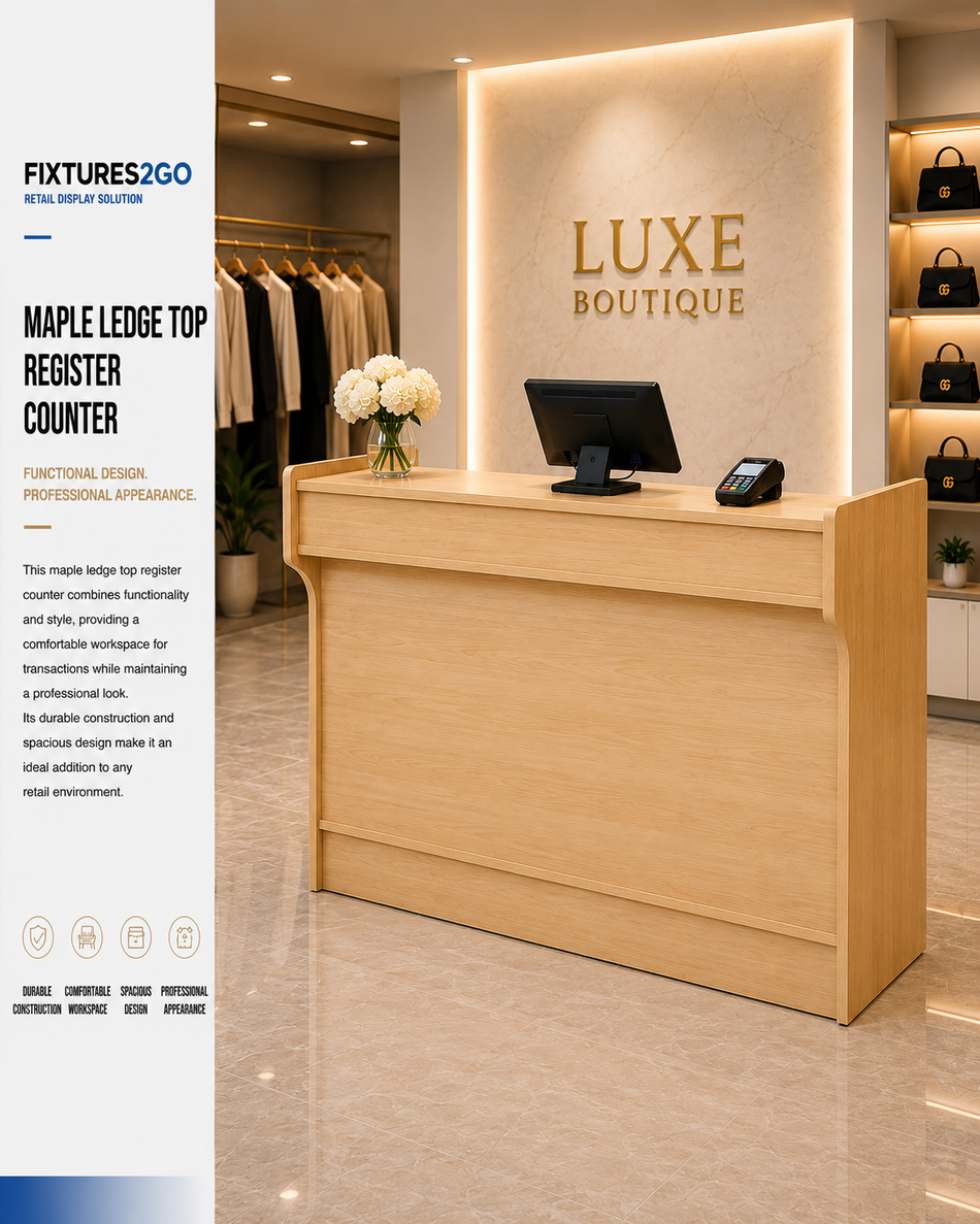 F3-7. MAPLE LEDGE TOP REGISTER COUNTER