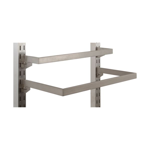 G1-19 4 in U-Shaped Hangrail for AK Slotted Displays – Satin Nickel