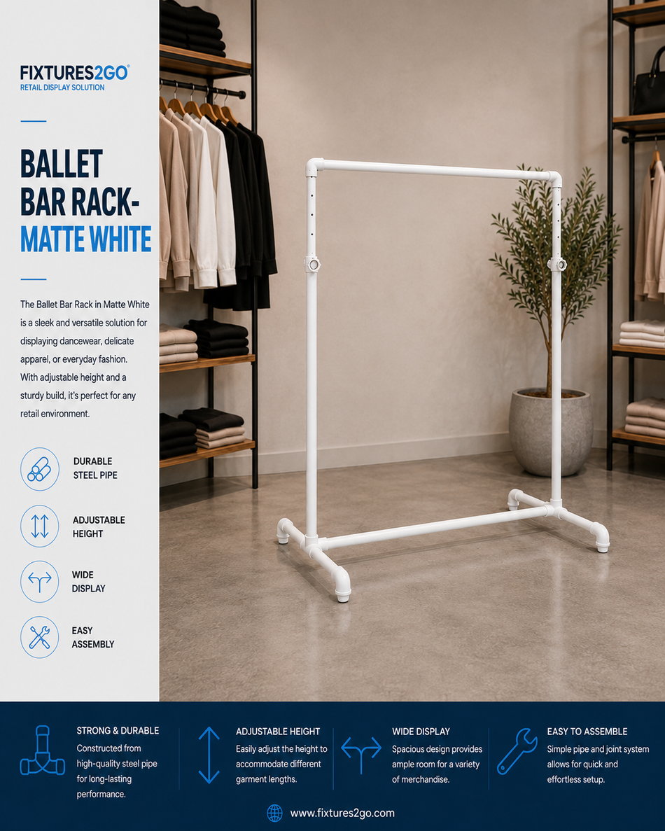 G2-16. BALLET BAR RACK - MATTE WHITE