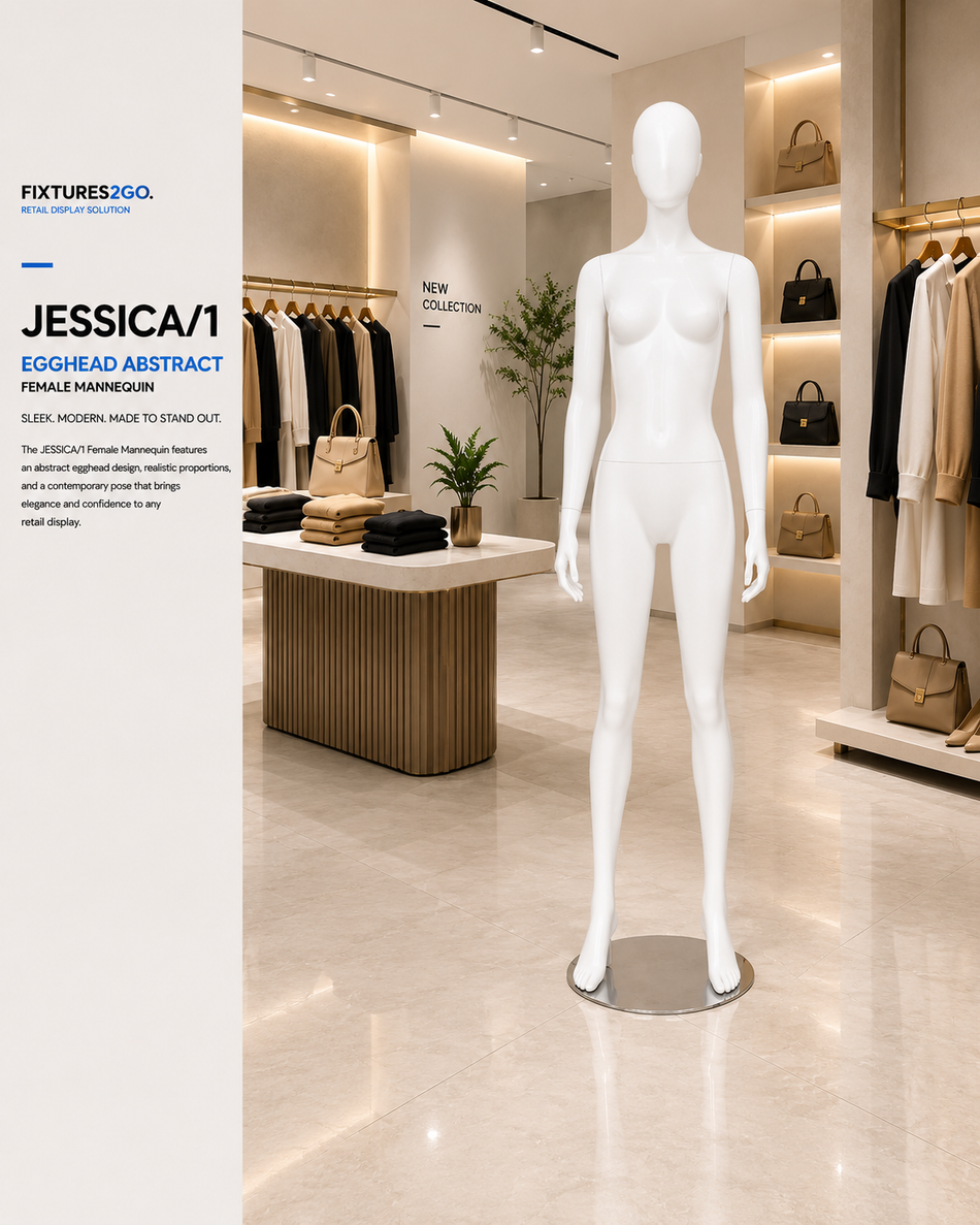 H1-30. JESSICA/1 EGGHEAD ABSTRACT- FEMALE MANNEQUIN