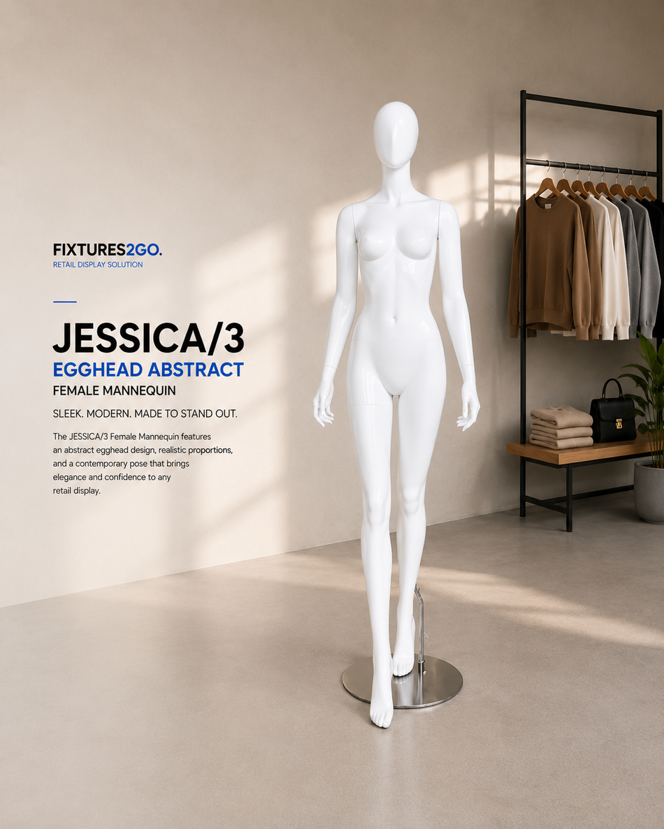 H1-32. JESSICA/3 EGGHEAD ABSTRACT- FEMALE MANNEQUIN