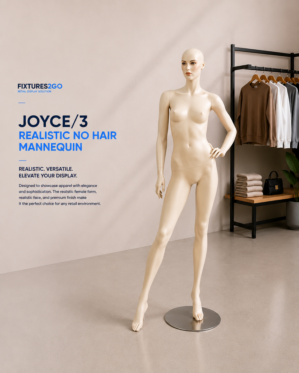 H2-13. JOYCE/3 REALISTIC NO HAIR MANNEQUIN