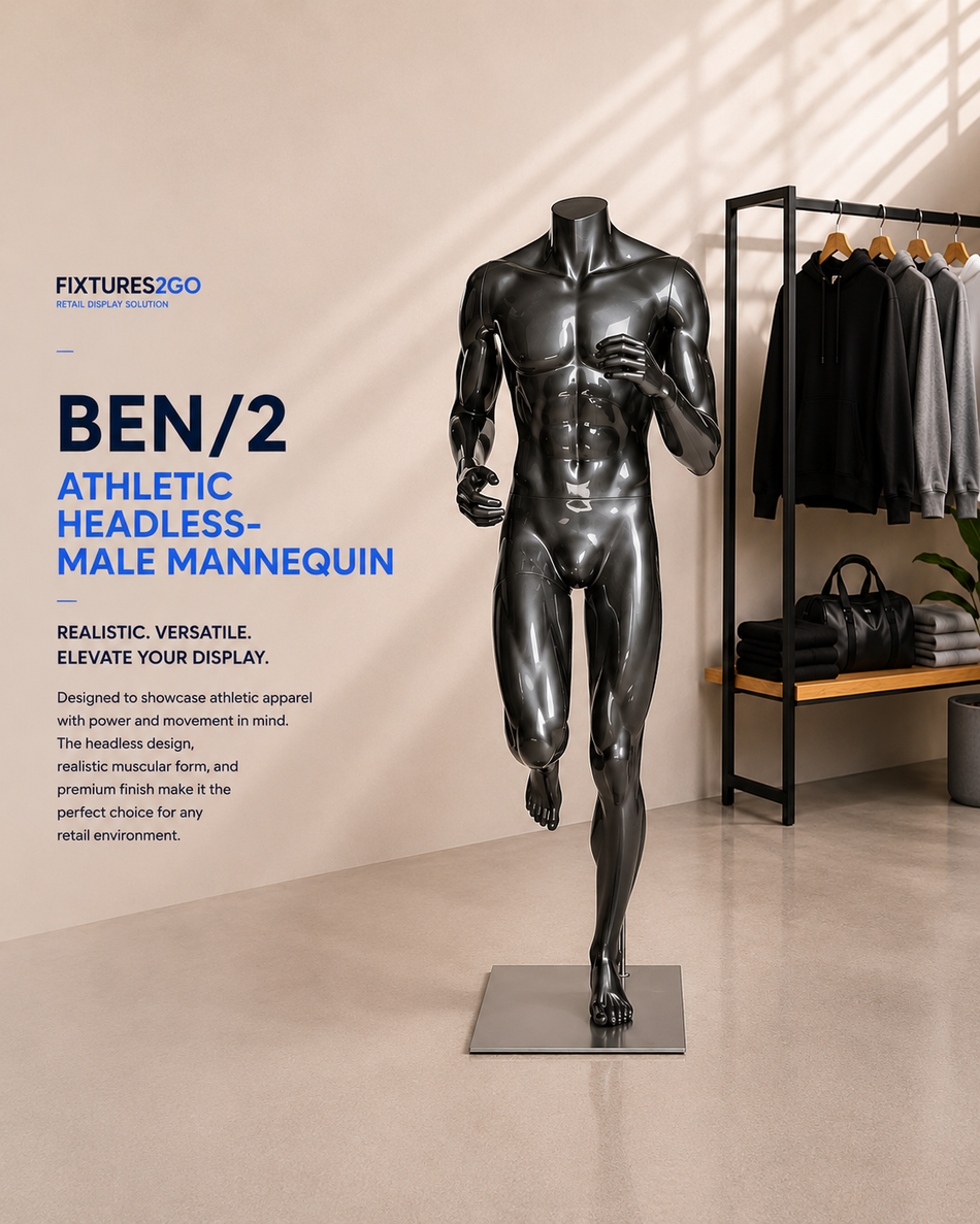 H2-20. BEN/2 ATHLETIC HEADLESS-MALE MANNEQUIN