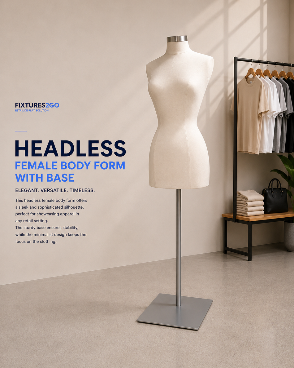 H3-16. HEADLESS FEMALE BODY FORM WITH BASE