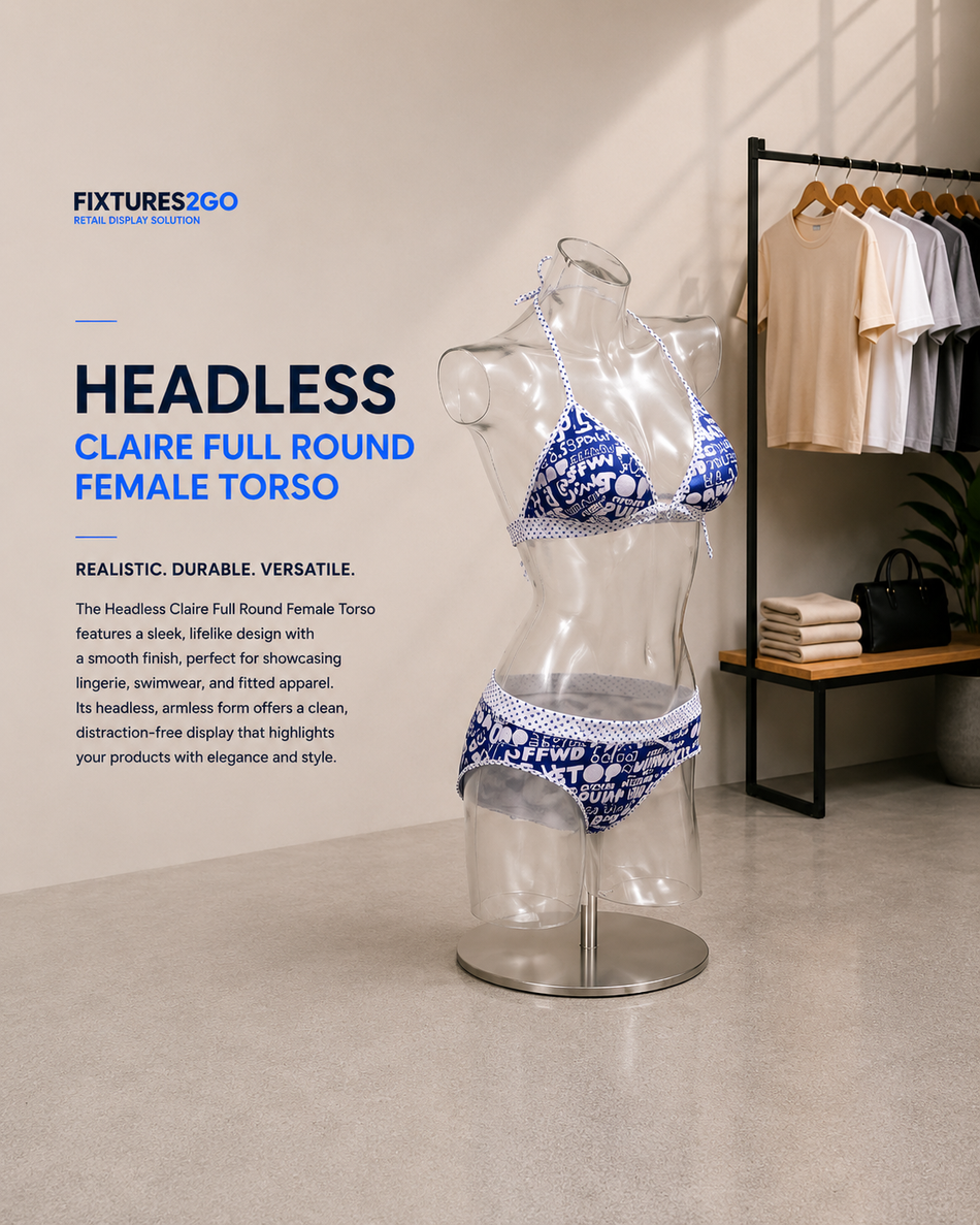 H3-31. HEADLESS CLAIRE FULL ROUND FEMALE TORSO