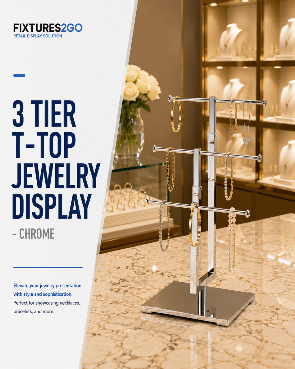 I2-8. 3 TIER T-TOP JEWELRY DISPLAY